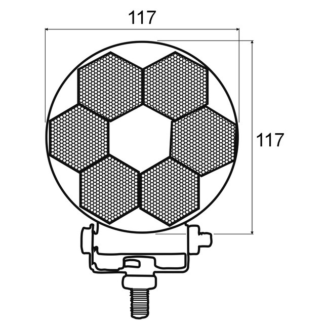 Phare de Travail 6 LED Rond 2500 Lumens 12/24V référence fournisseur 1210109
